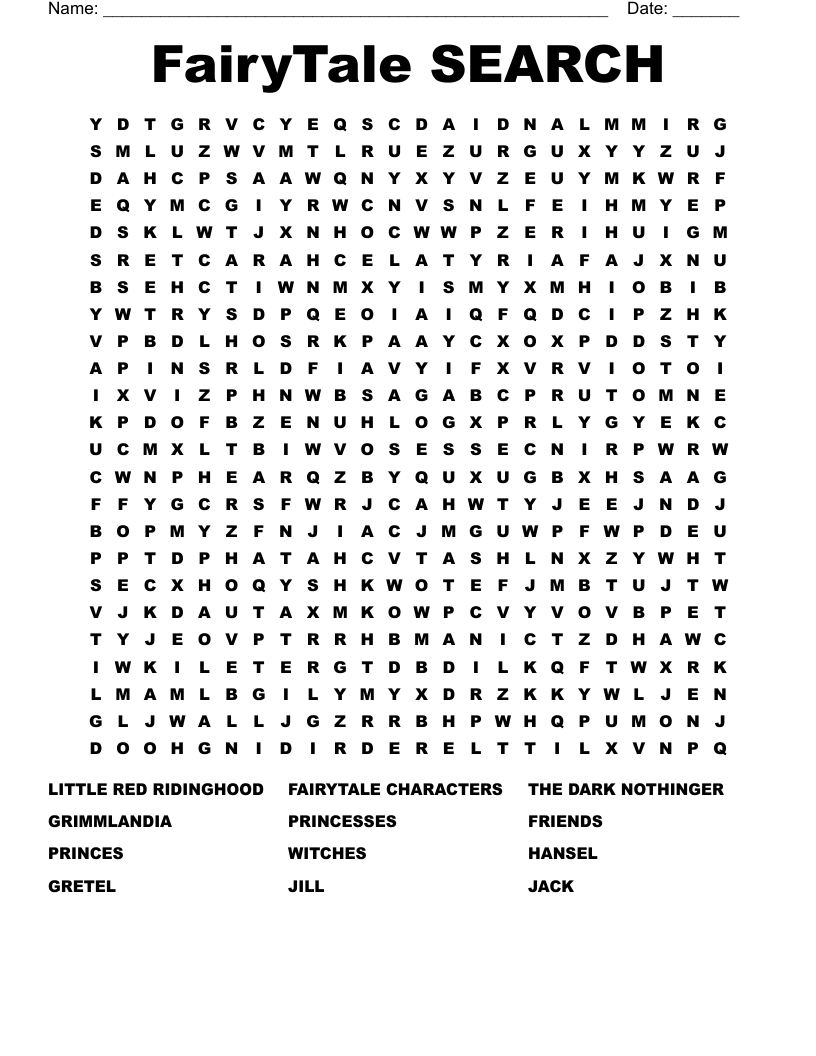 FairyTale SEARCH Word Search
