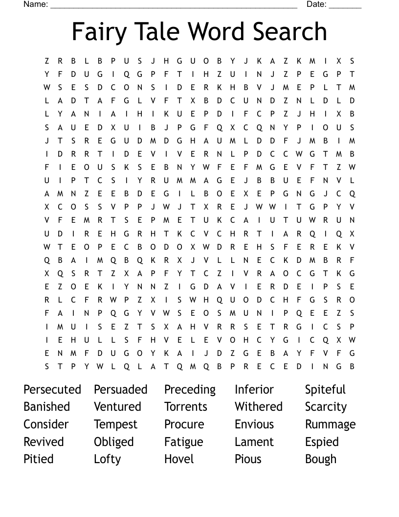Fairy Tale Word Search