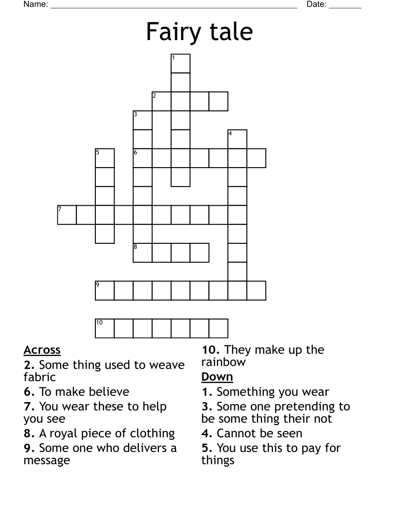 Fairy tale Crossword
