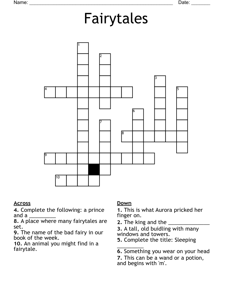 Fairytales Crossword