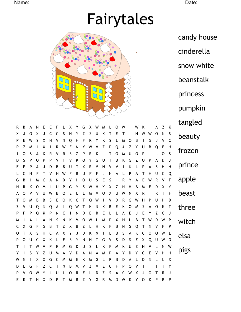 Fairytales Word Search