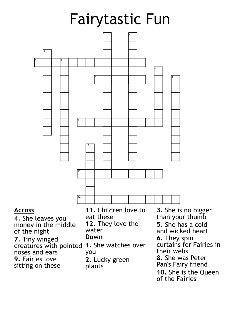 Fairytastic Fun Crossword