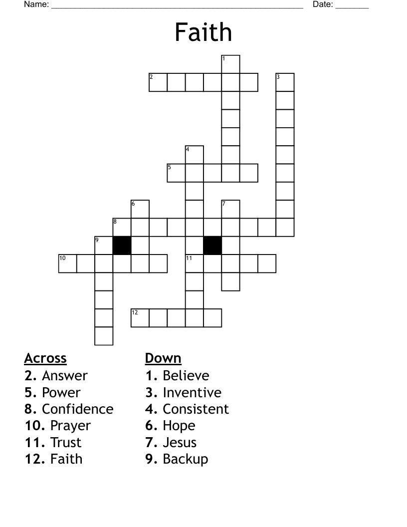 Faith Crossword