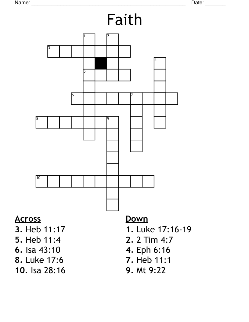 Faith Crossword