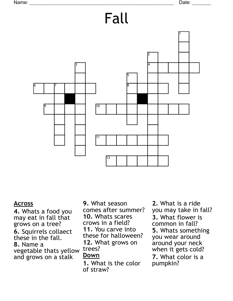 Fall Crossword
