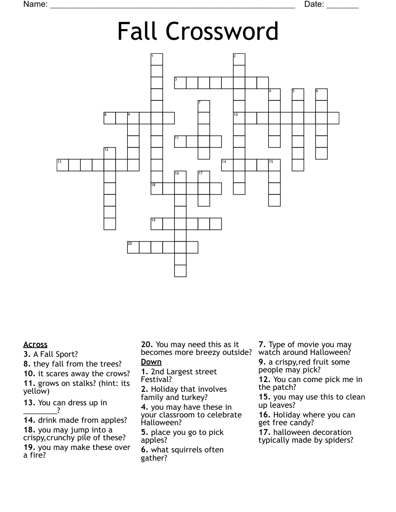 Fall Crossword