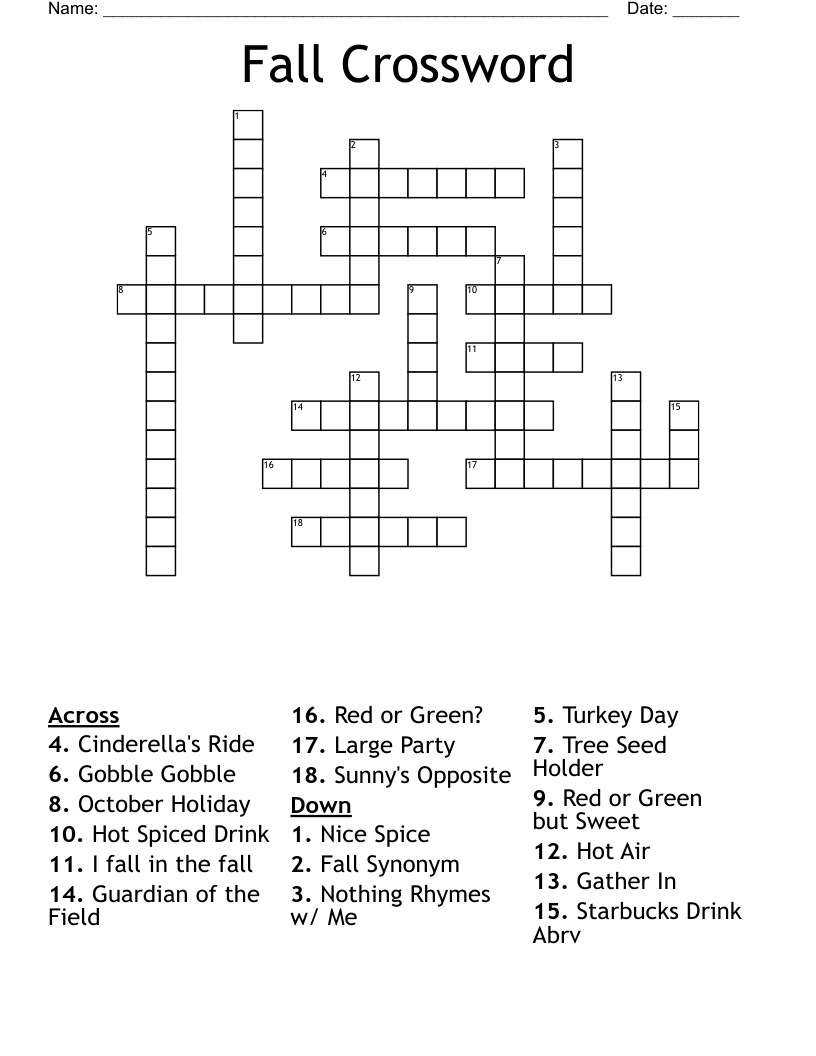 Fall Crossword