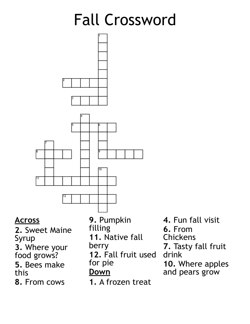 Fall Crossword