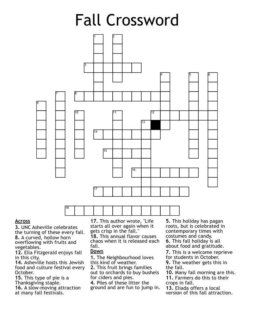 Fall Crossword