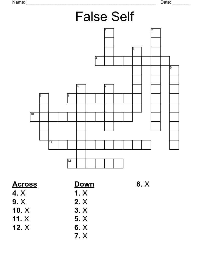 False Self Crossword