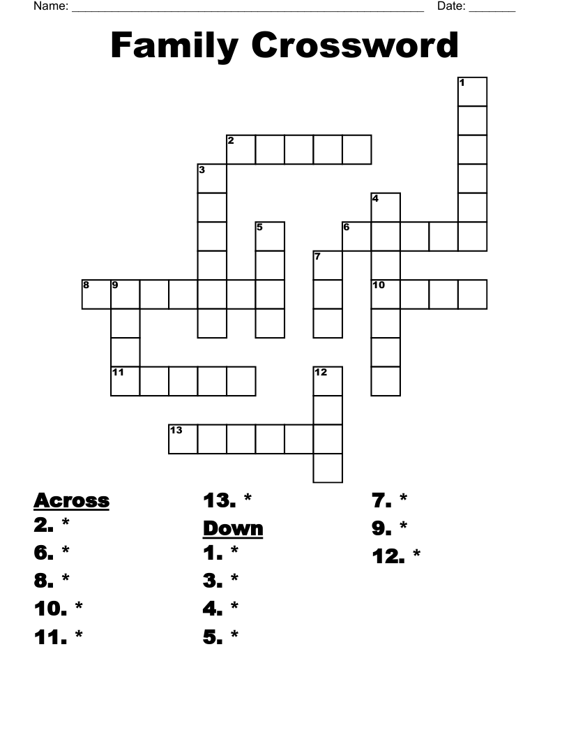 Family Crossword