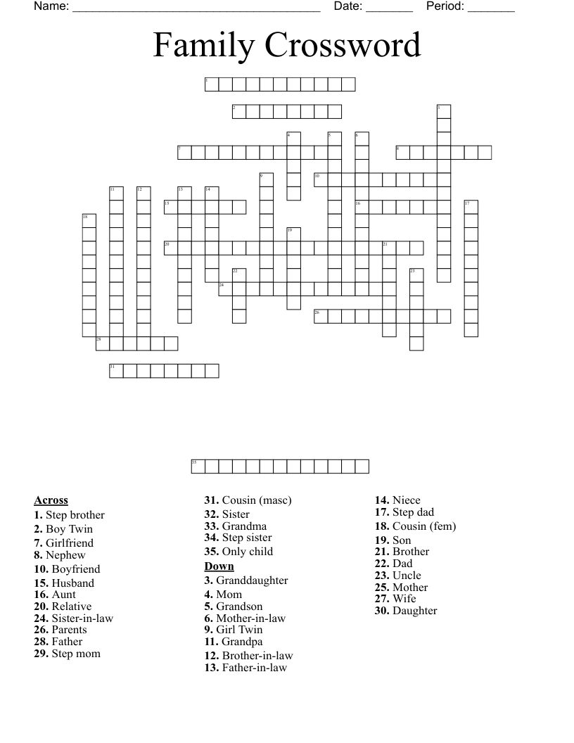 Family Crossword