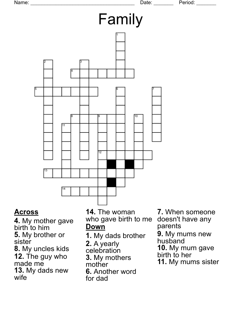 Family  Crossword