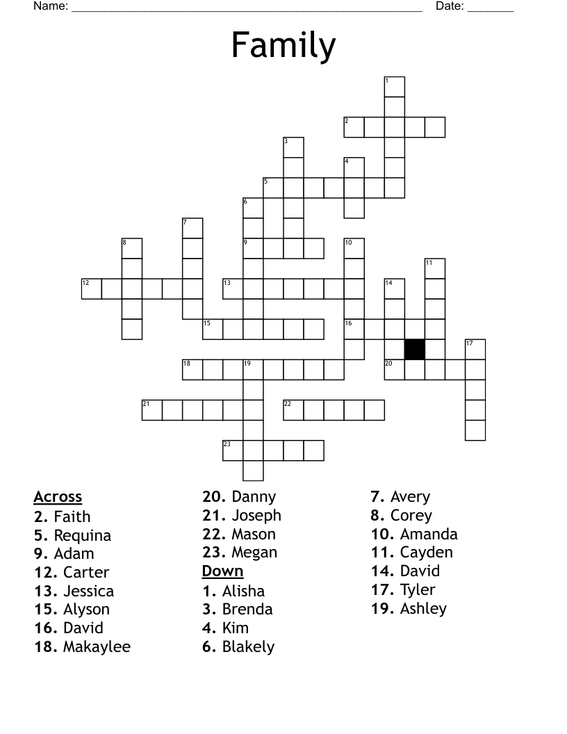 Family  Crossword