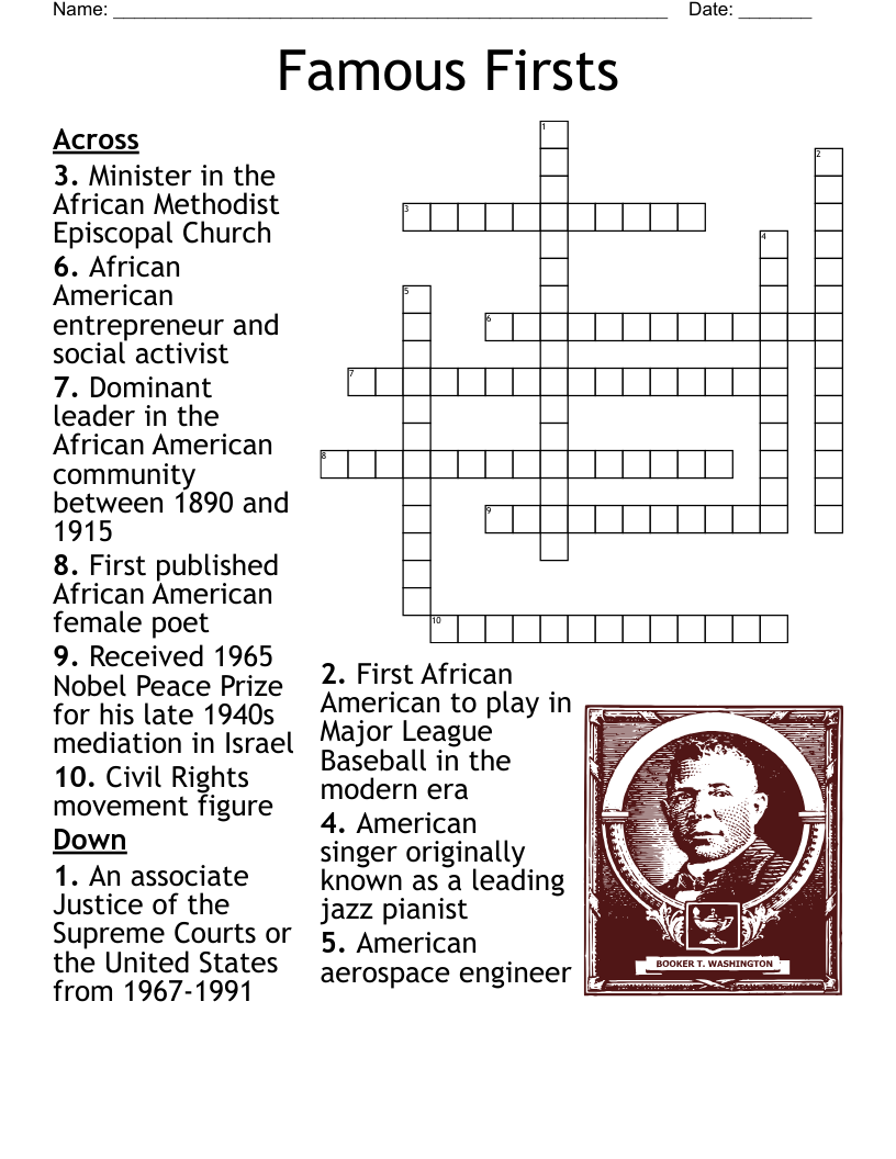 Famous Firsts  Crossword