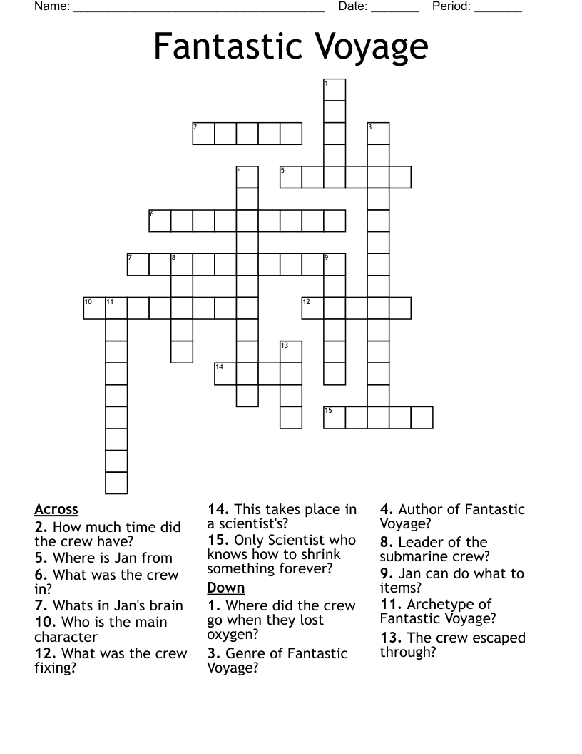 Fantastic Voyage Crossword
