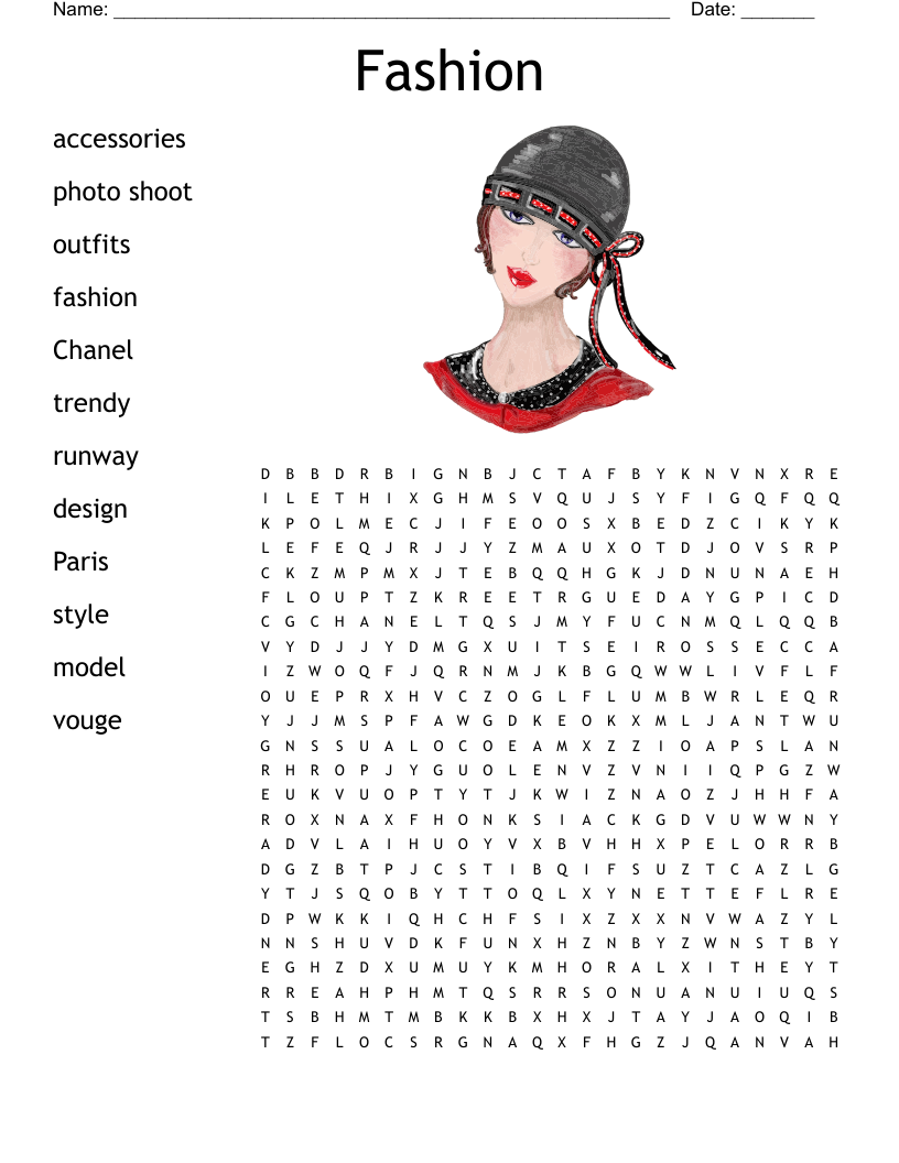 Fashion Word Search