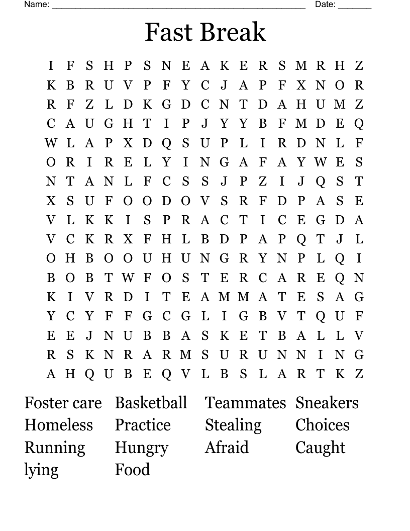 Fast Break Word Search
