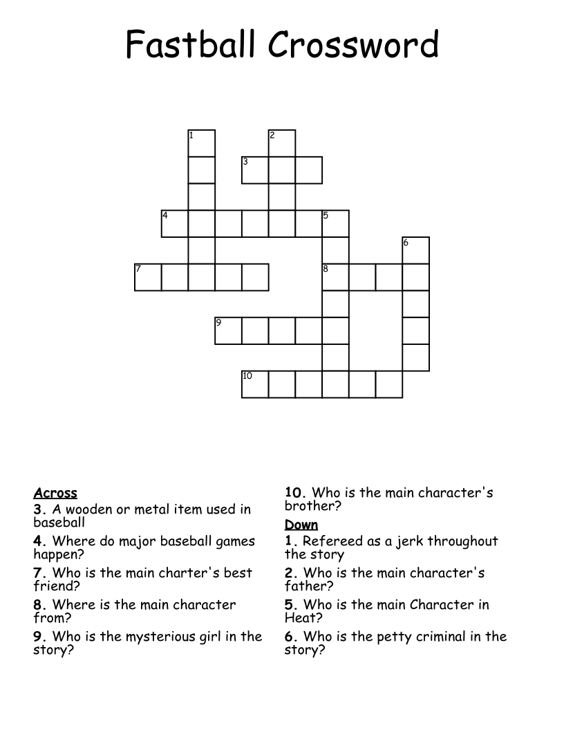 Fastball Crossword