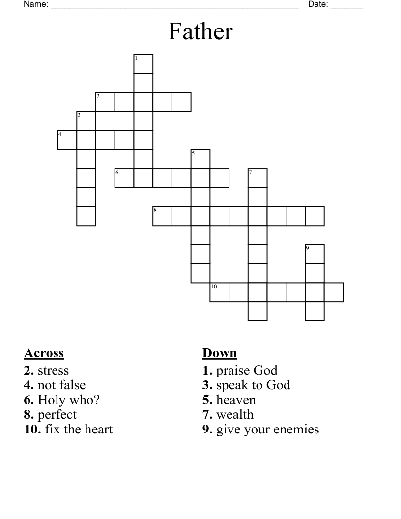 Father Crossword