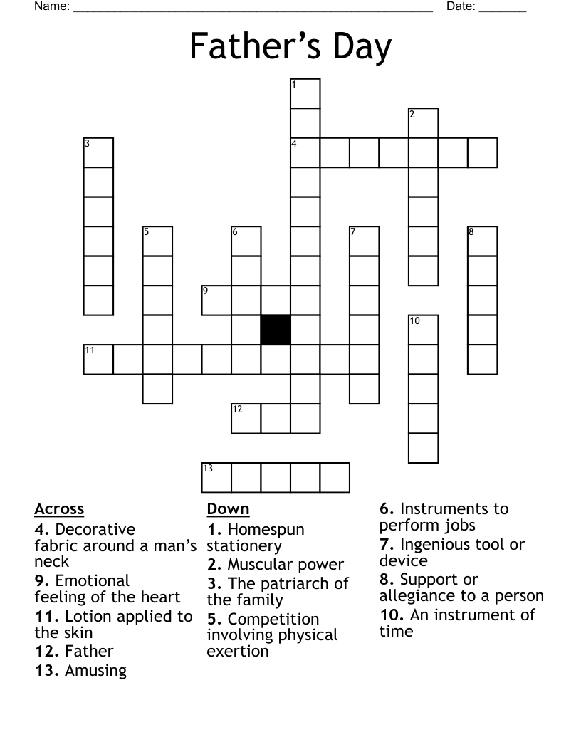 Father’s Day Crossword