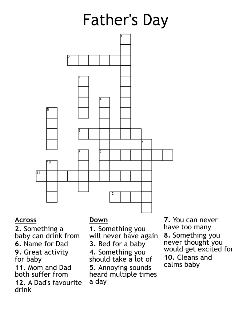 Father's Day Crossword