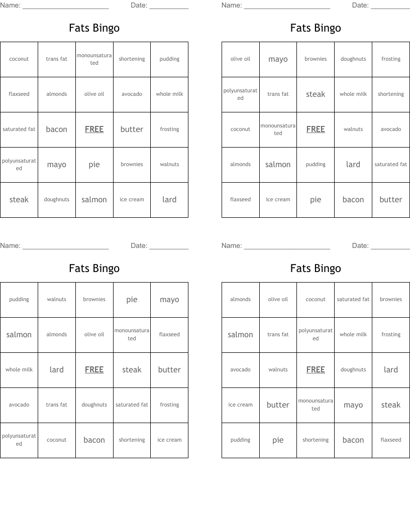 Fats Bingo