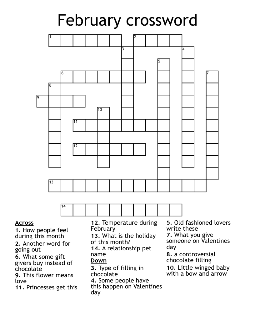 February crossword 