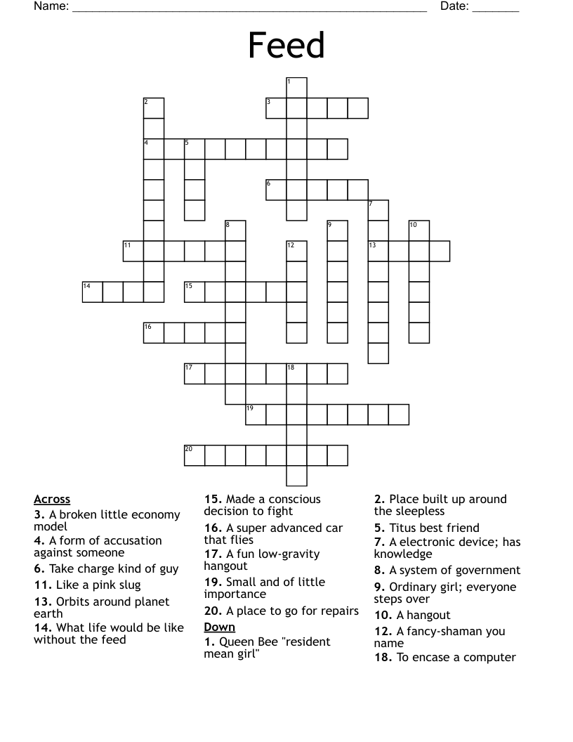 Feed Crossword