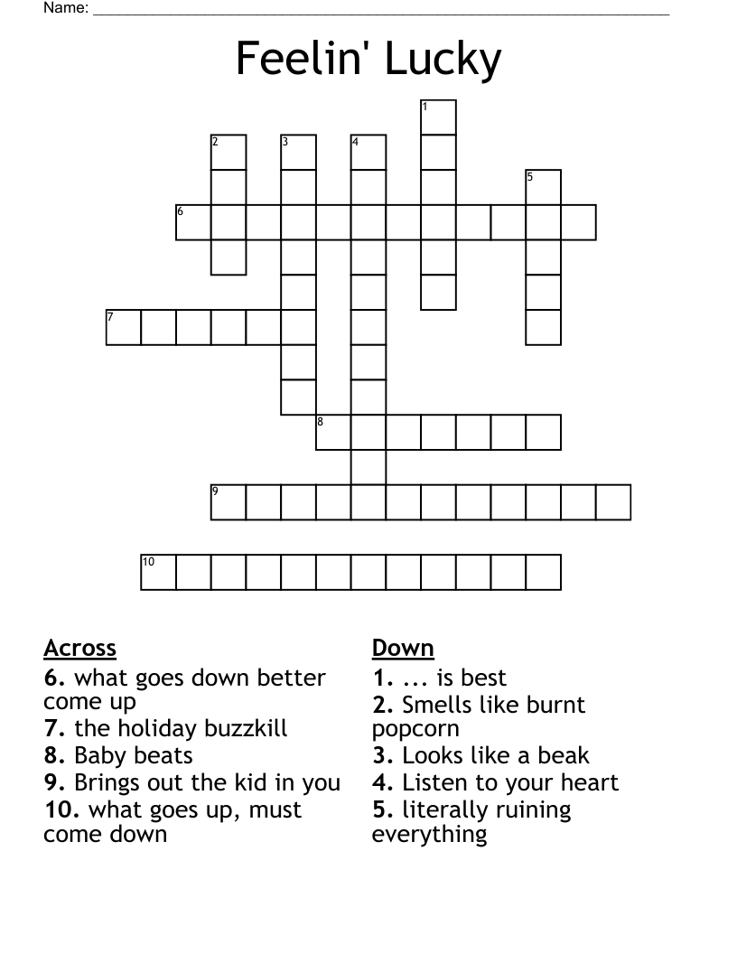 Feelin' Lucky Crossword