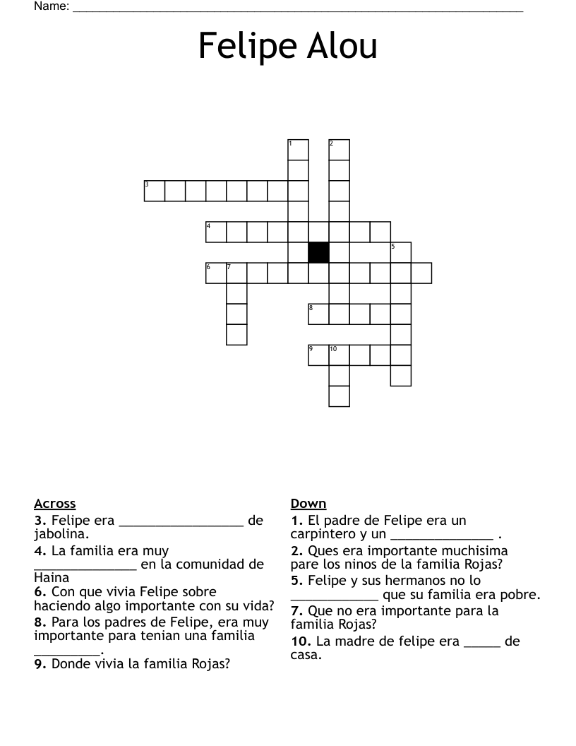 Felipe Alou Crossword