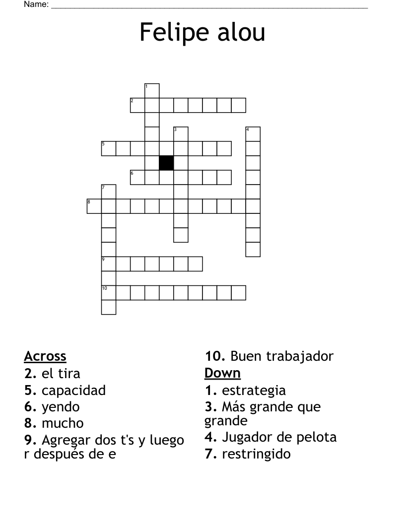 Felipe alou Crossword