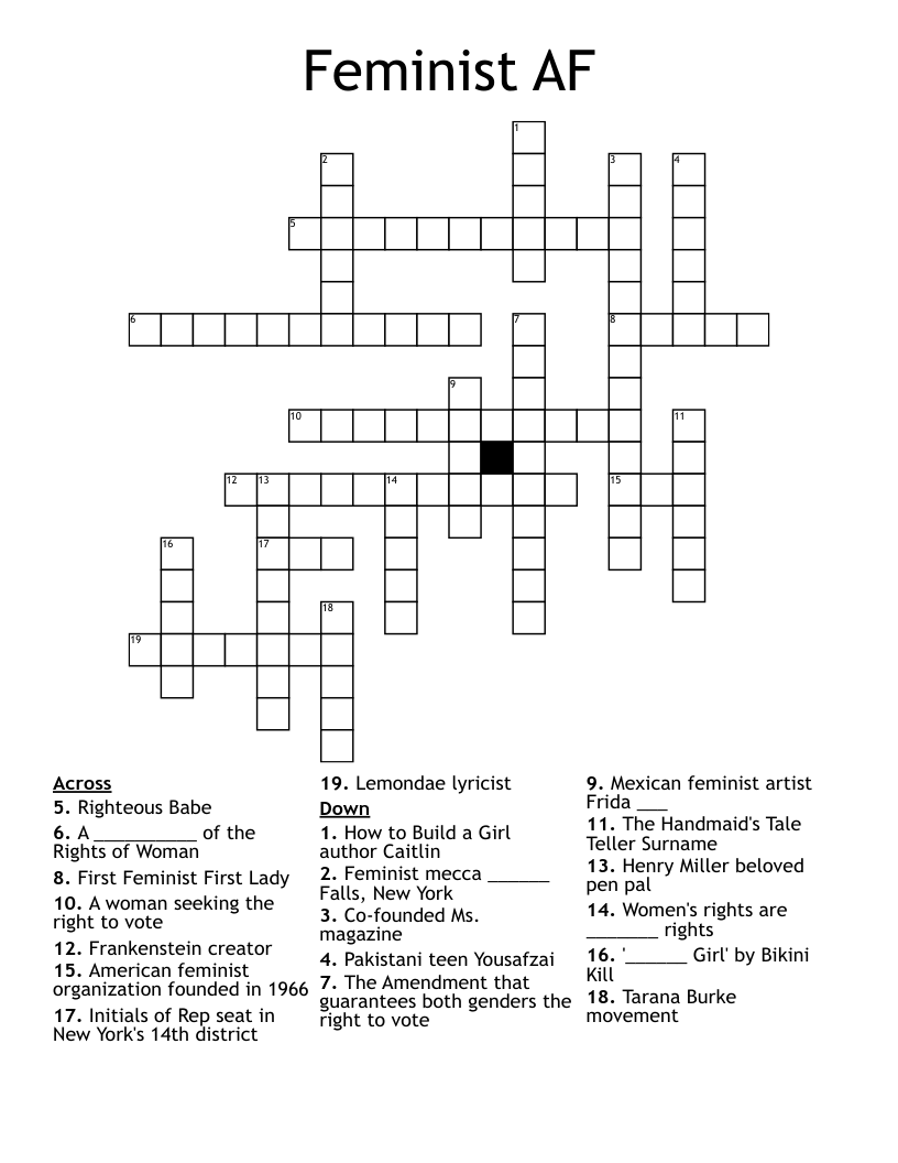 Feminist AF Crossword