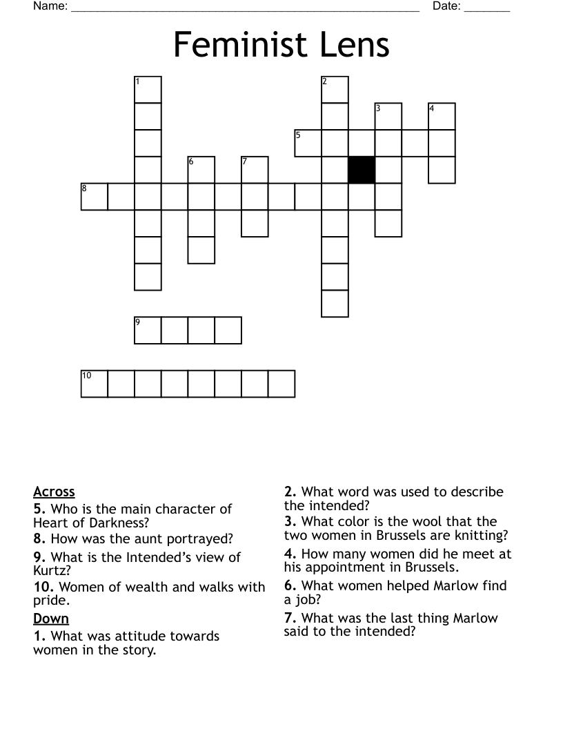 Feminist Lens Crossword