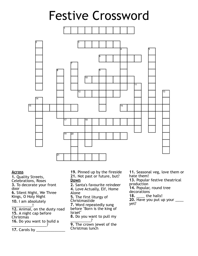 Festive Crossword 