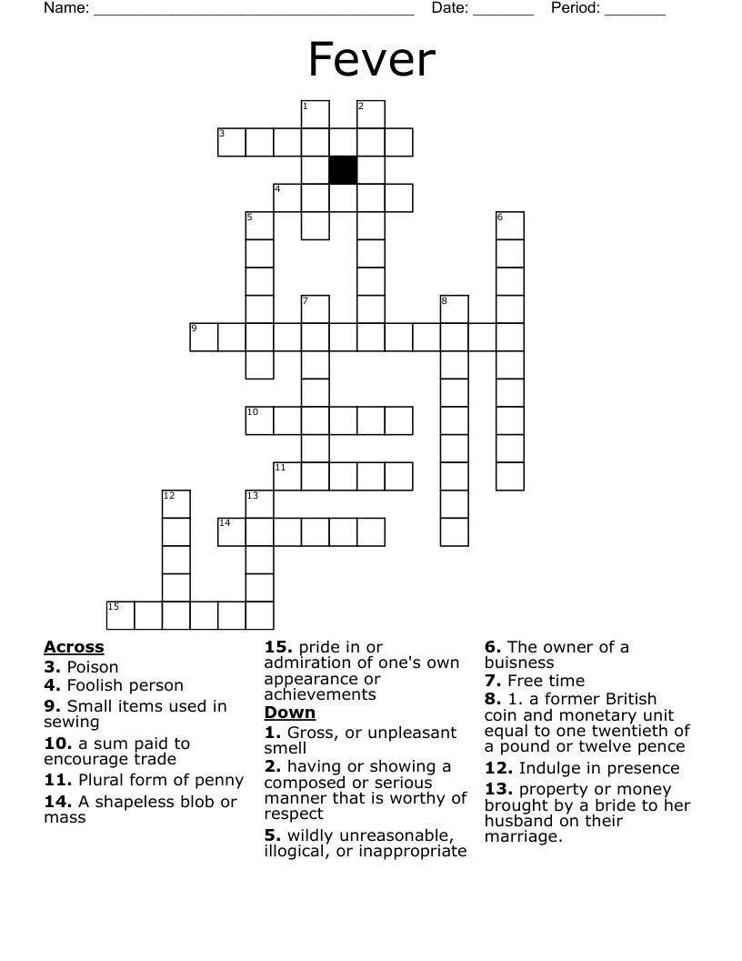 Fever Crossword