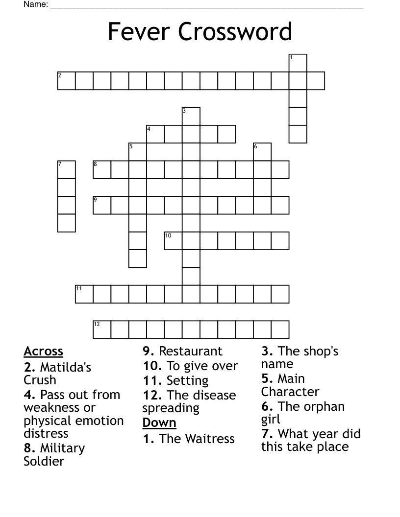 Fever Crossword