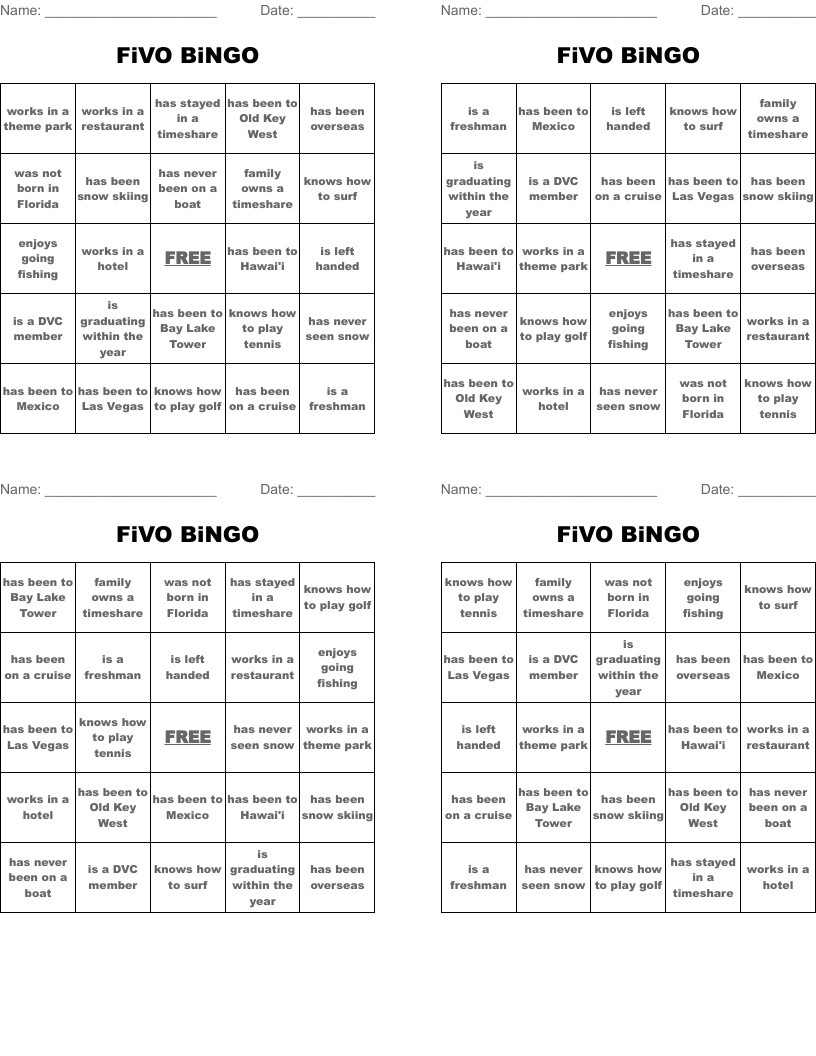 FiVO BiNGO