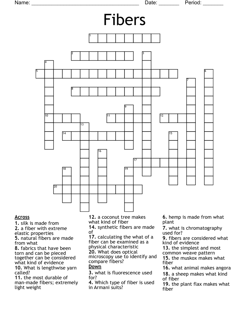 Fibers  Crossword