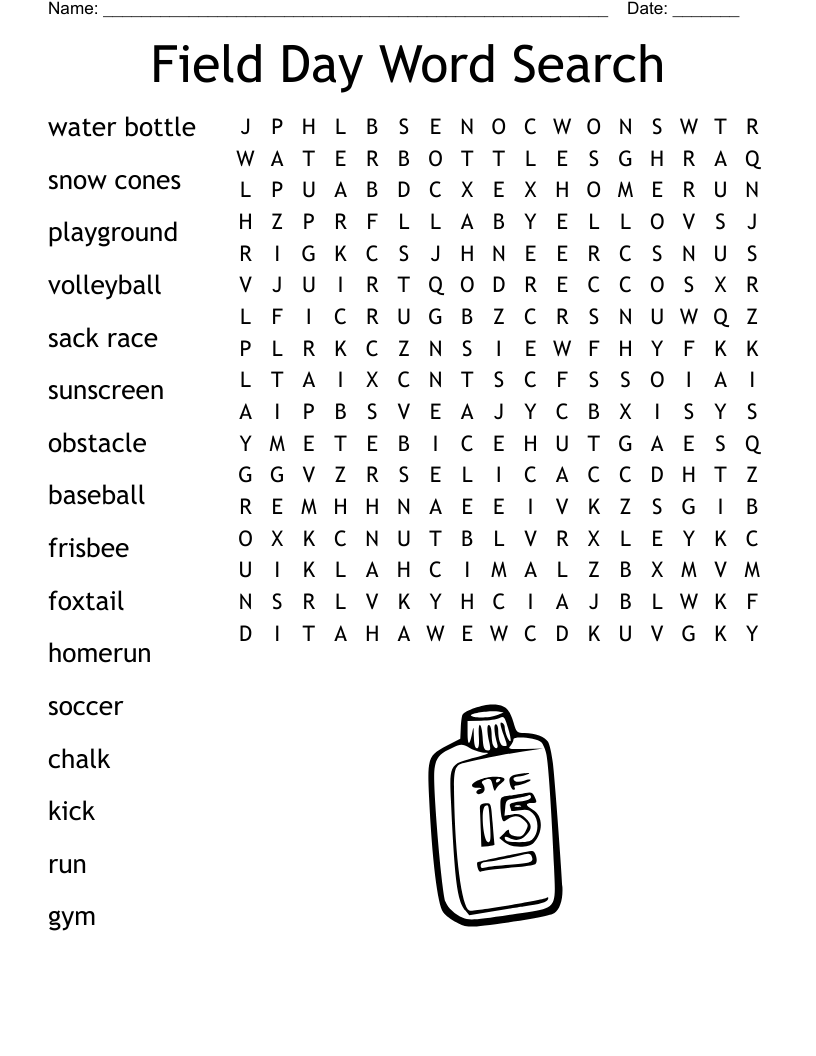 Field Day Word Search