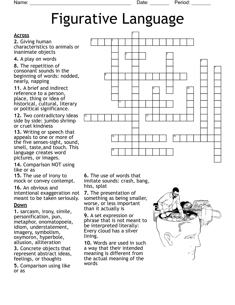 Figurative Language Crossword