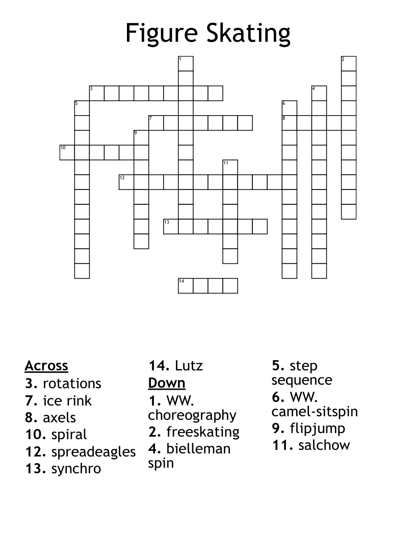 Figure Skating Crossword