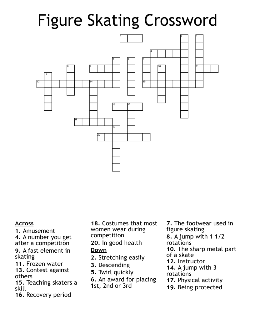 Figure Skating Crossword