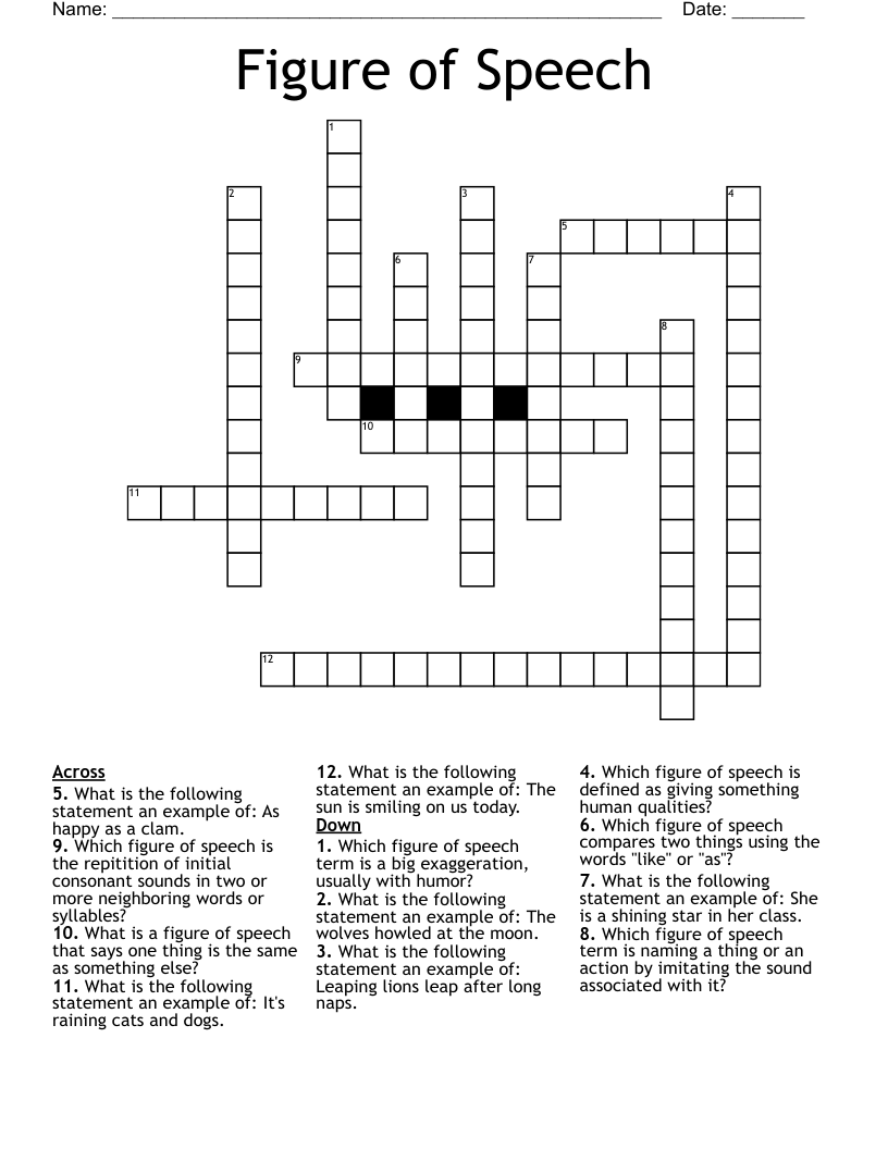Figure of Speech Crossword
