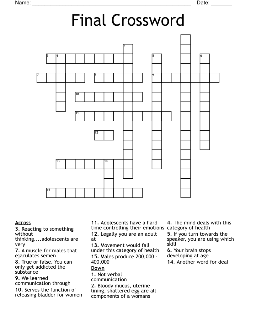 Final Crossword