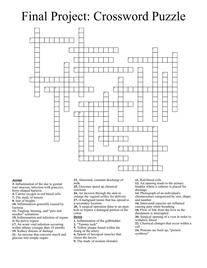 Final Project: Crossword Puzzle