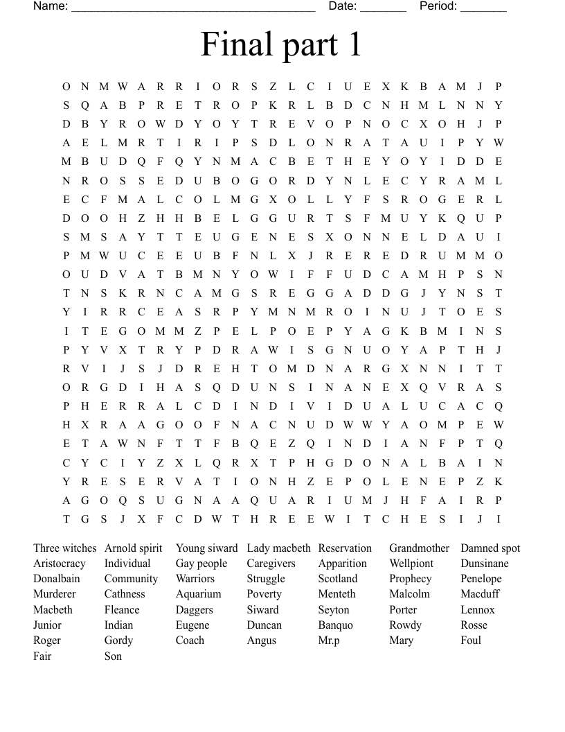 Final part 1  Word Search