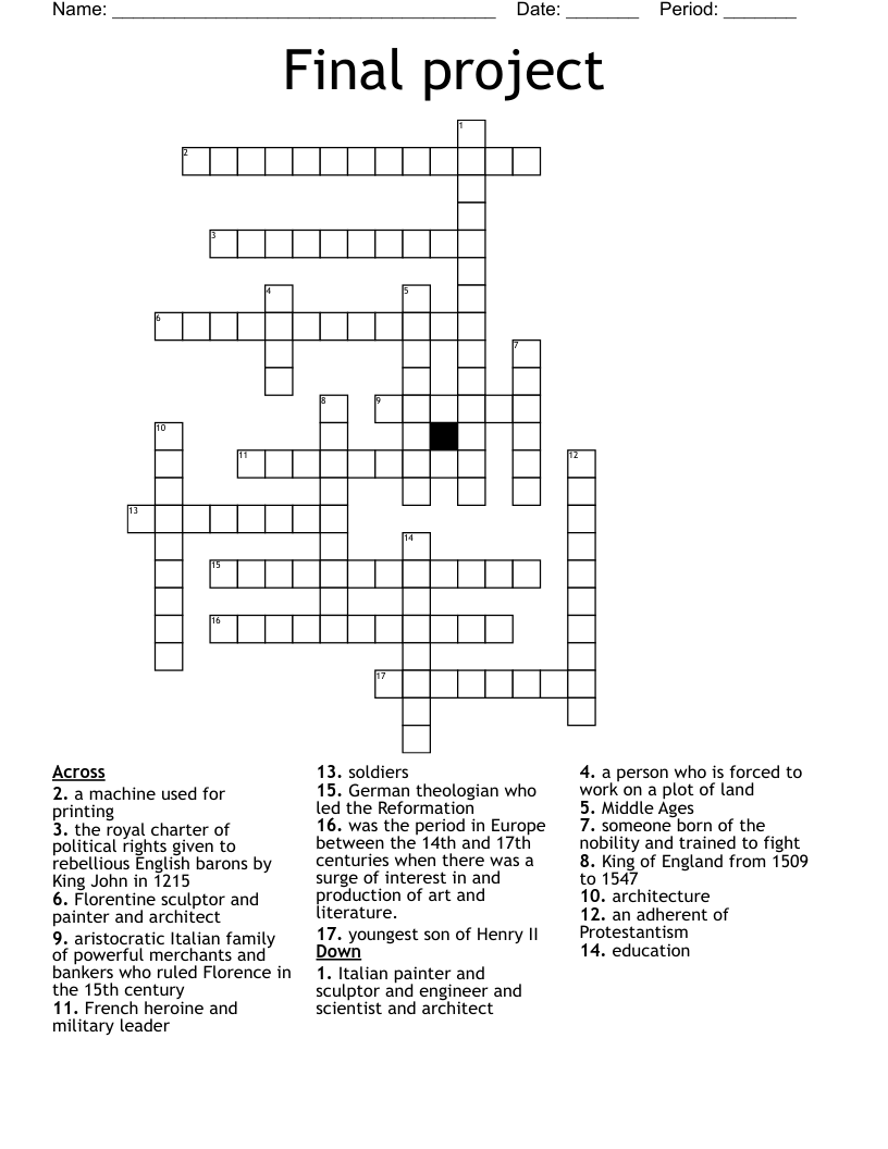 Final project Crossword