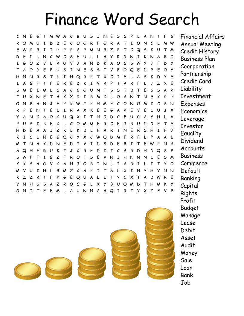 Finance Word Search