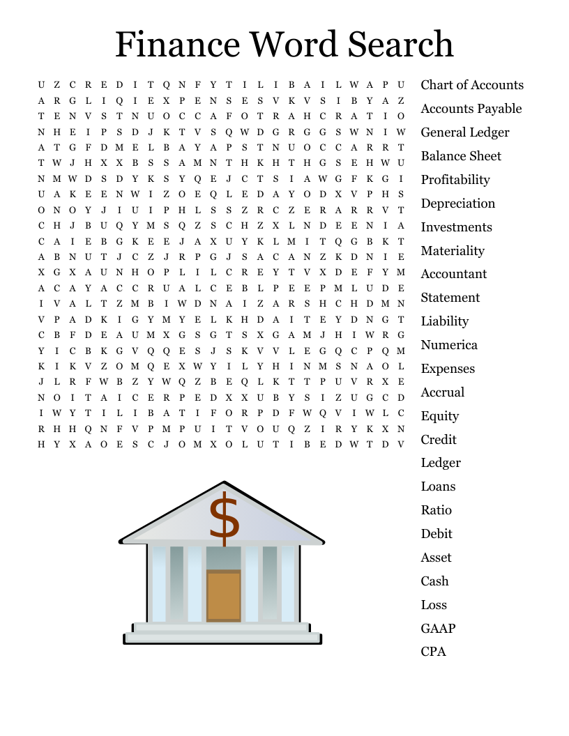 Finance Word Search